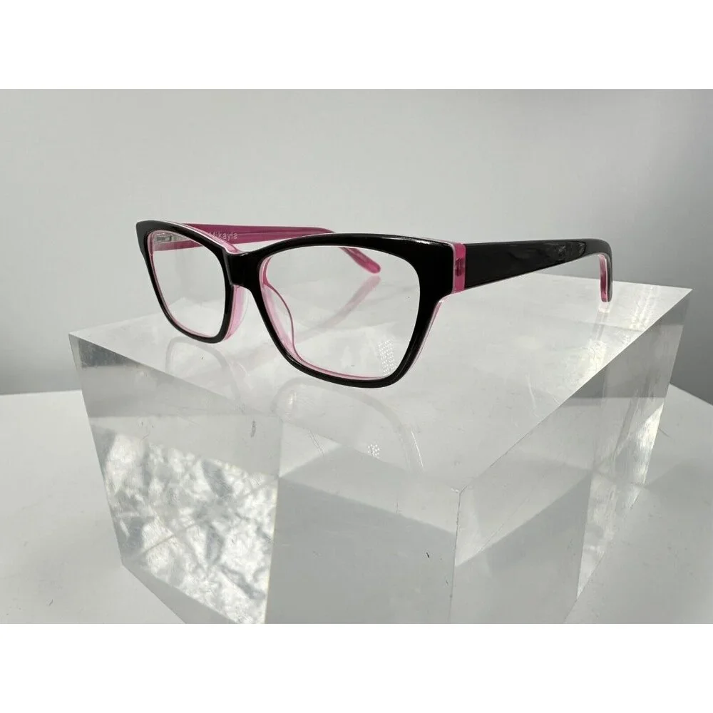Zenni Kids’ Rectangle Glasses 669321 Mikayla Pink Black (LE-2)
